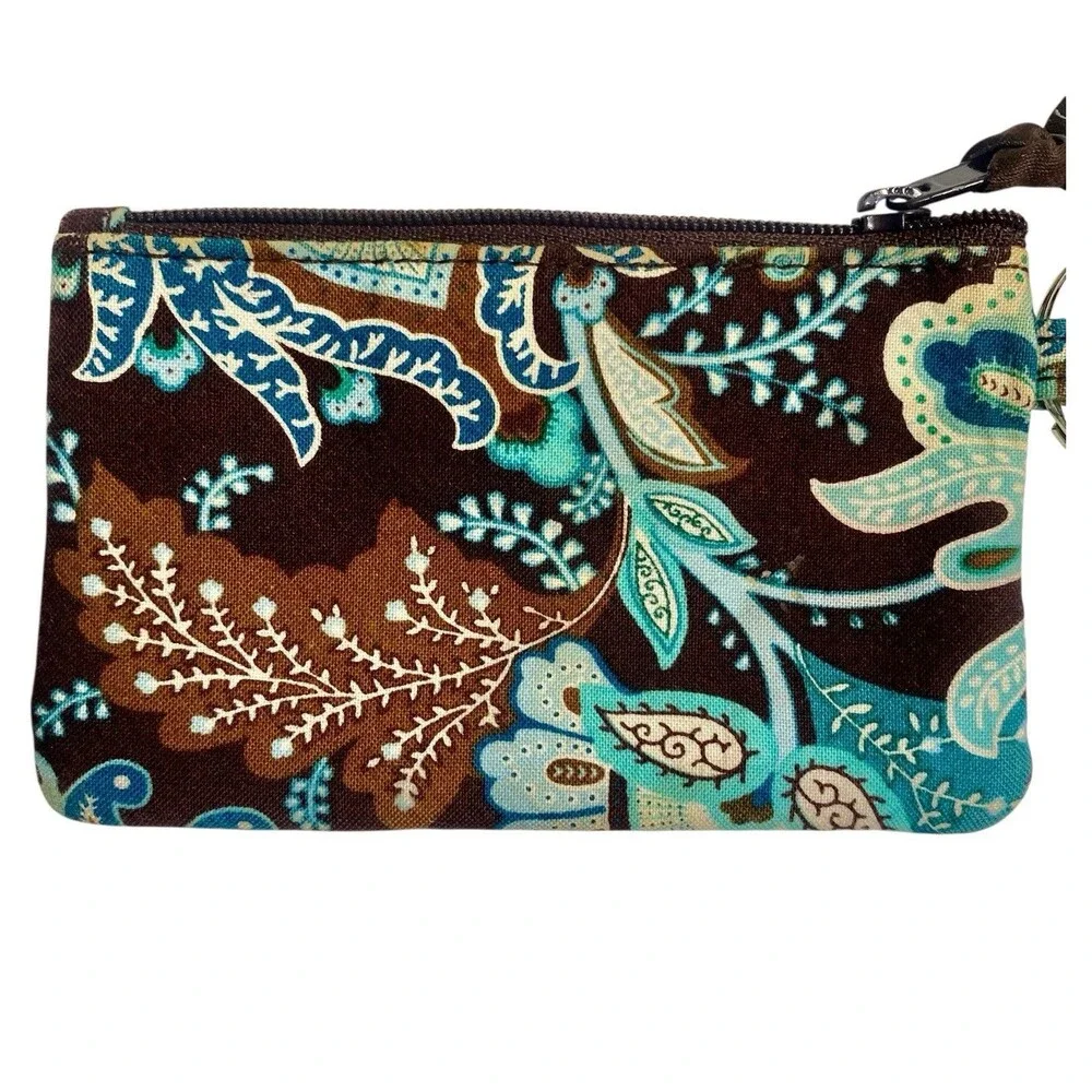 Vera Bradley Coin Purse Java Blue with Key Ring Photo ID Pocket - Picture 2 of 5
